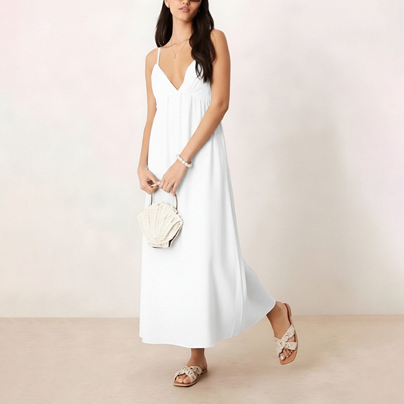 Elegant Plus Size Women's Dress Backless Strapless Flared Style_voghion.com