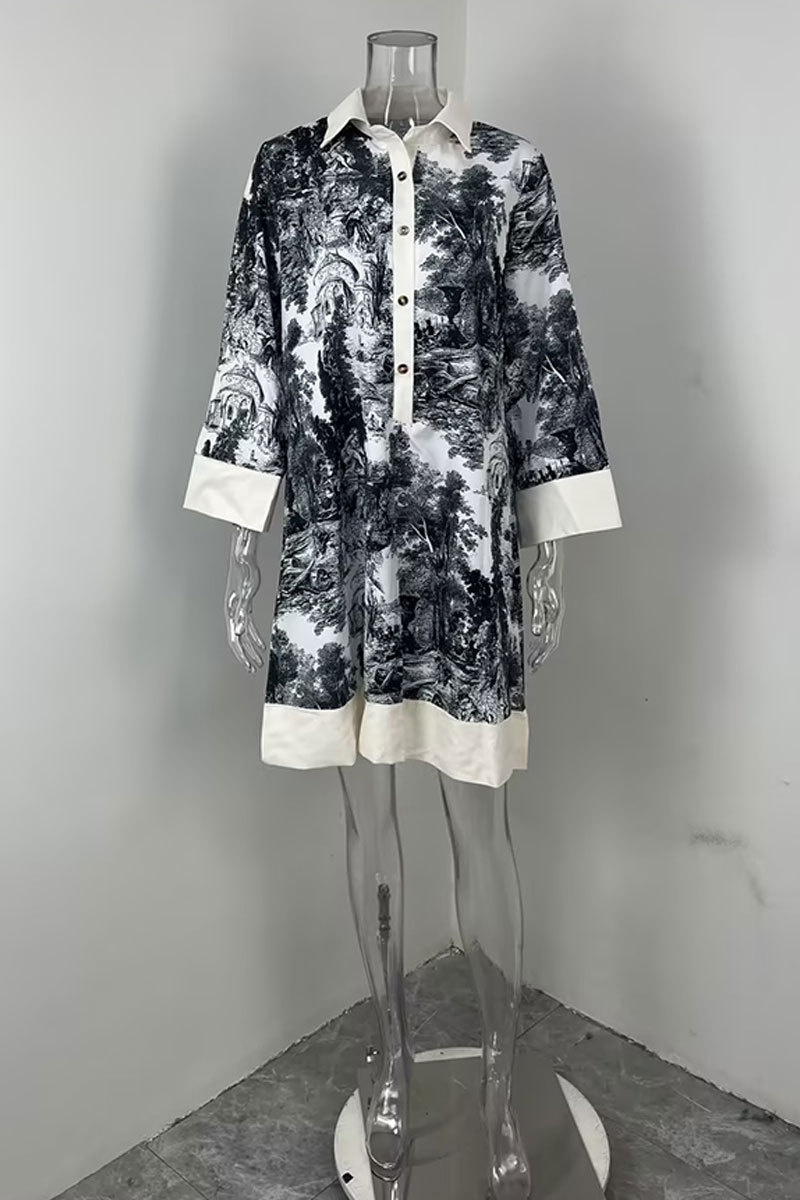 Elegant dames overhemdjurk in losse inktstijl_voghion.com