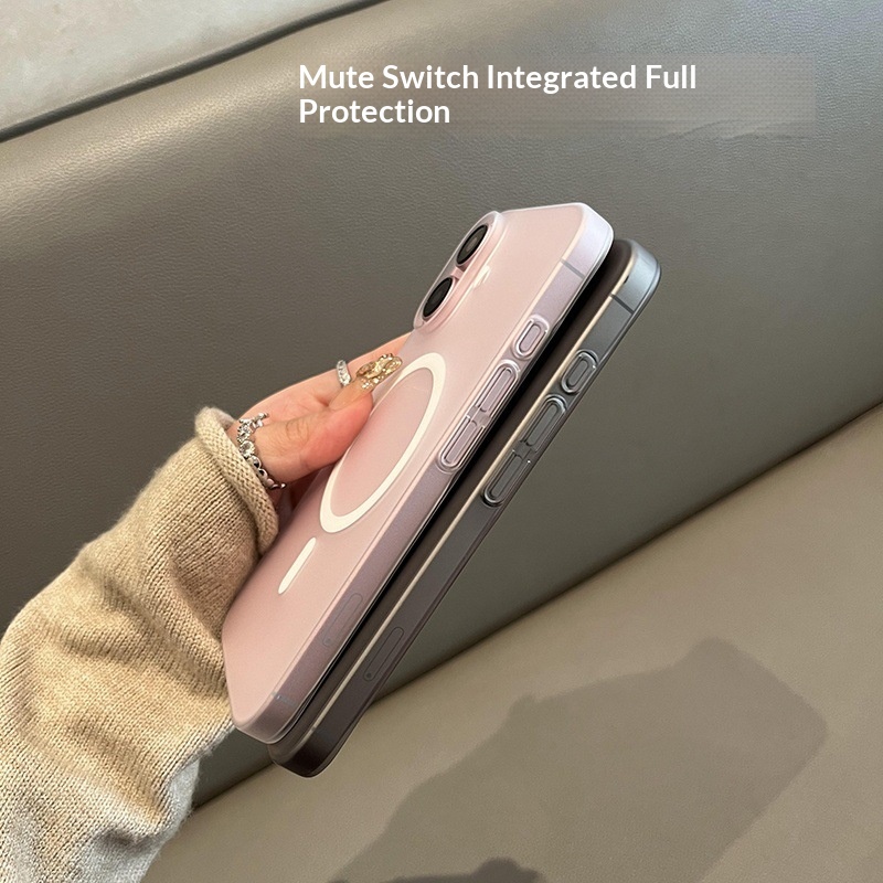 Passend für iPhone 16 Pro Max, neue ultradünne, matte, transparente magnetische Schutzhülle mit Magnetverschluss_voghion.com