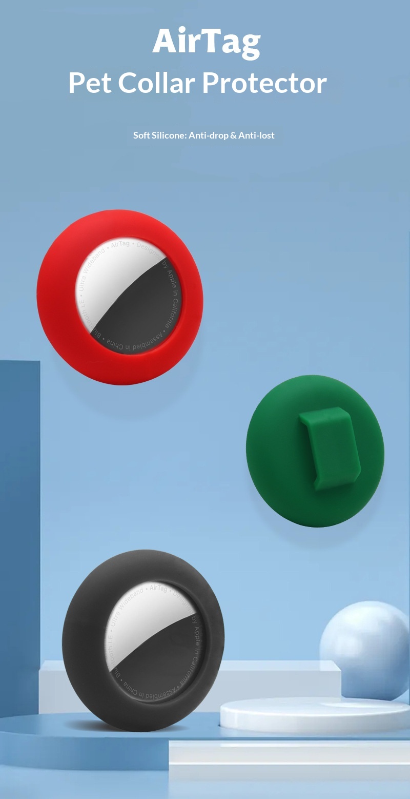 Compatible Tracker AirTag Anti-Lost Silicone Protective Case_voghion.com