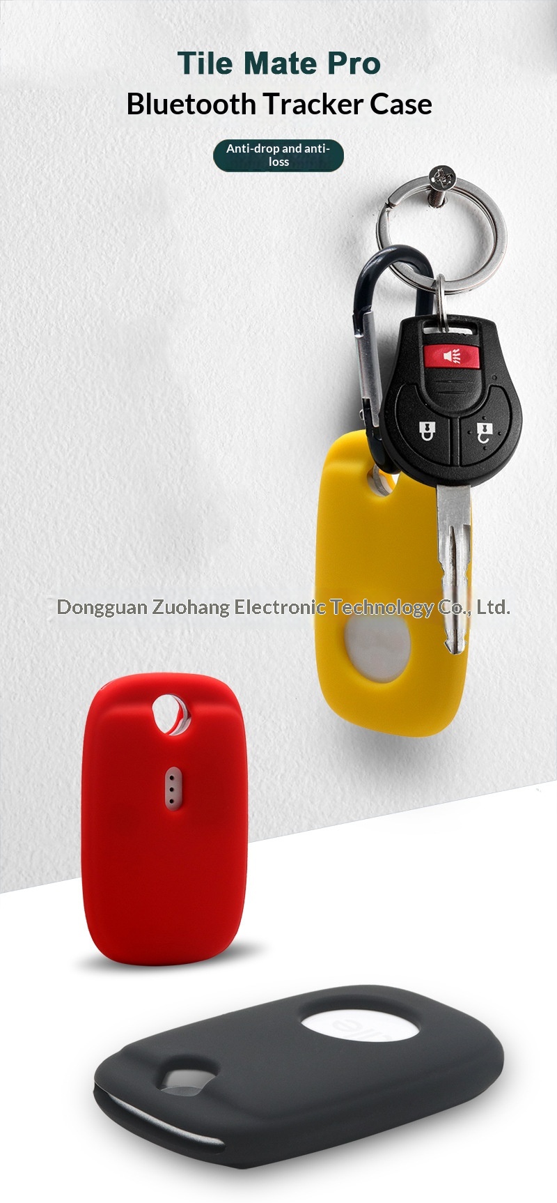 Skyddsfodral i silikon för tile pro bluetooth tracker_voghion.com