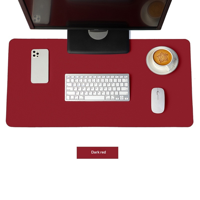 Double-sided Leather Desk Mat And Keyboard Mouse Pad For Office_voghion.com