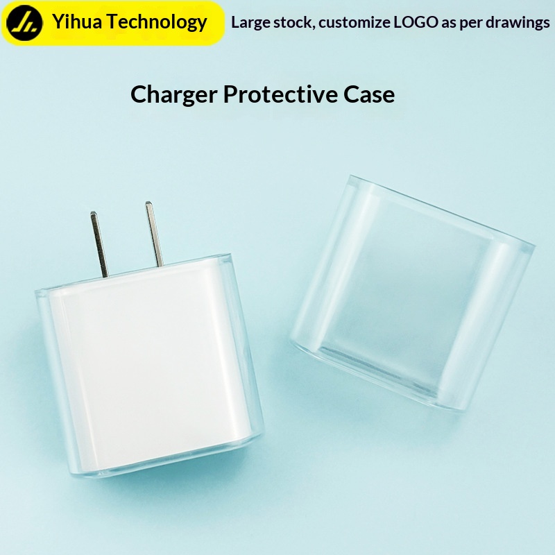 18/20W Şarj Kablosu İçin Uygun Şarj Başlığı, TPU Yumuşak Şeffaf Koruyucu Kılıf_voghion.com