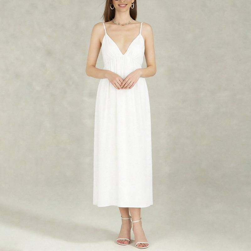 Elegant Plus Size Women's Dress Backless Strapless Flared Style_voghion.com