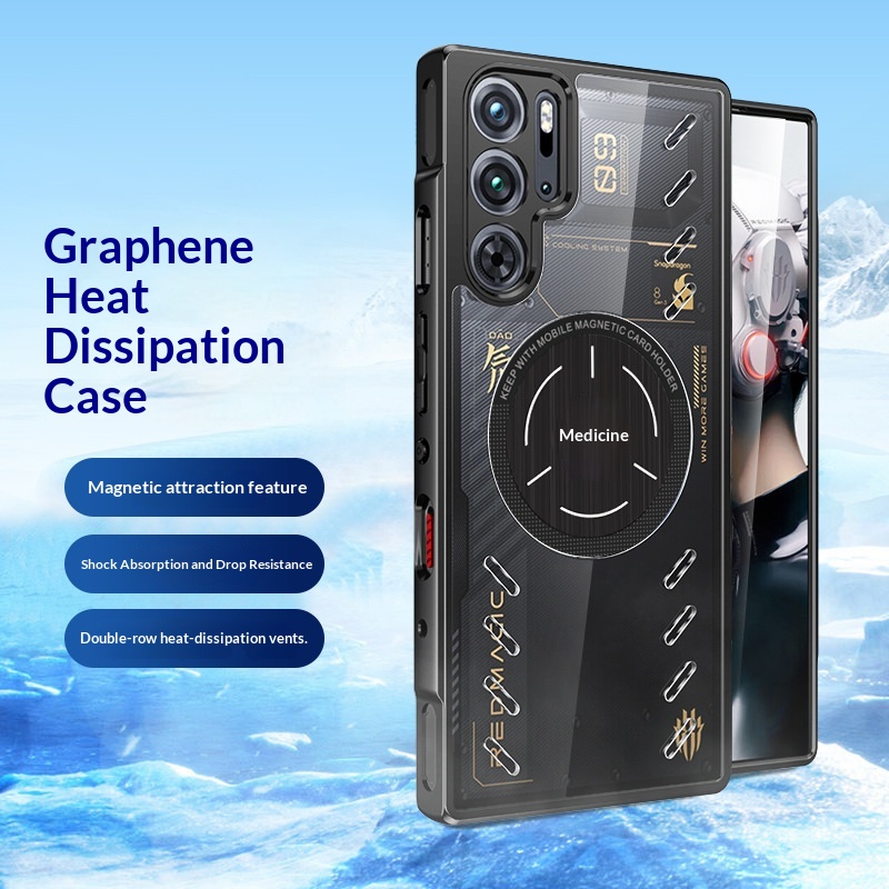 Suitable For Red Magic 11Air Phone 89sPro Graphene Cooling Protective Cover 11pro Full-cover Anti-drop Reinforced Case_voghion.com