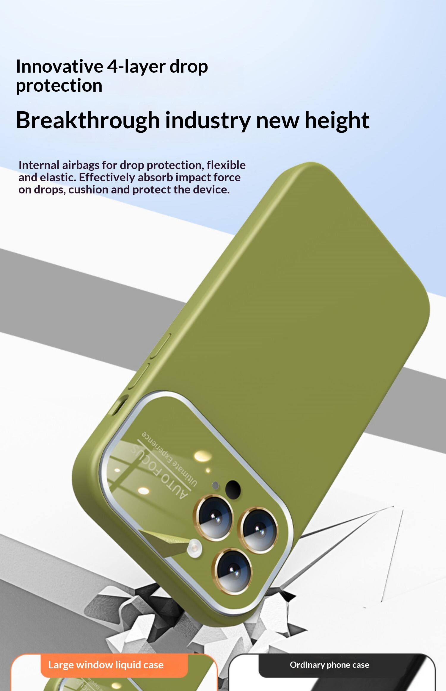 Liquid Large Window Compatible 17 Pro Max Phone Case IPhone 16 With Lens Protector Silicone Protective Cover 15_voghion.com