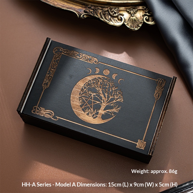 ToyPulse Black Push-Pull Gift Wooden Tarot Card Storage Box_voghion.com