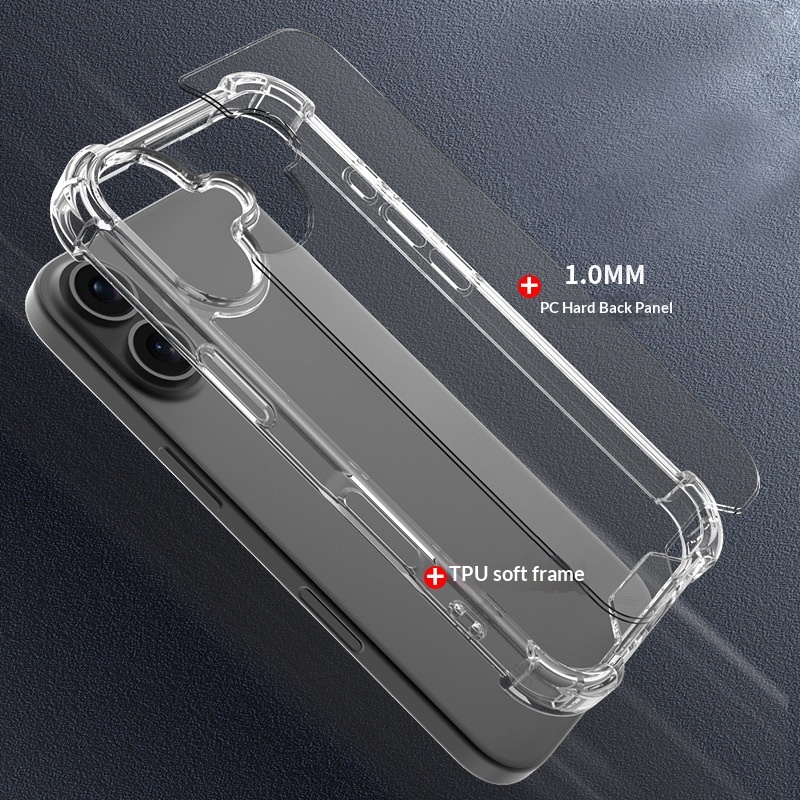 Capa de telemóvel transparente para iphone 16 pro max 16 plus_voghion.com
