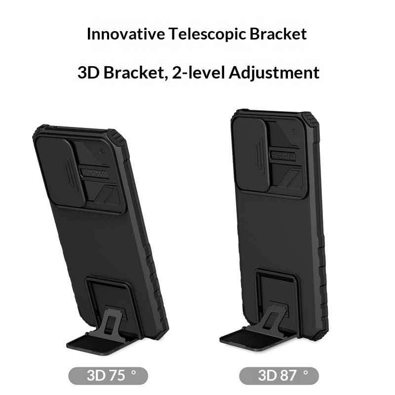 Suitable For Samsung S26Ultra Multifunctional Three-dimensional Stand A54 5G Sliding Window Protective Phone Case_voghion.com