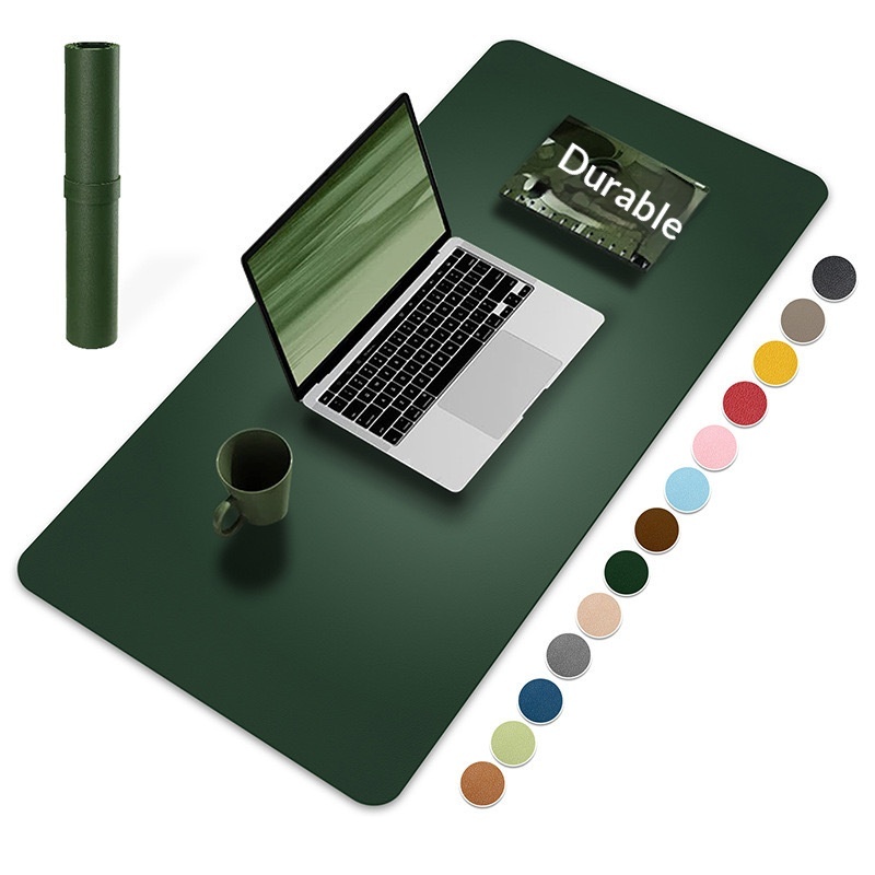 Double-sided Leather Desk Mat And Keyboard Mouse Pad For Office_voghion.com
