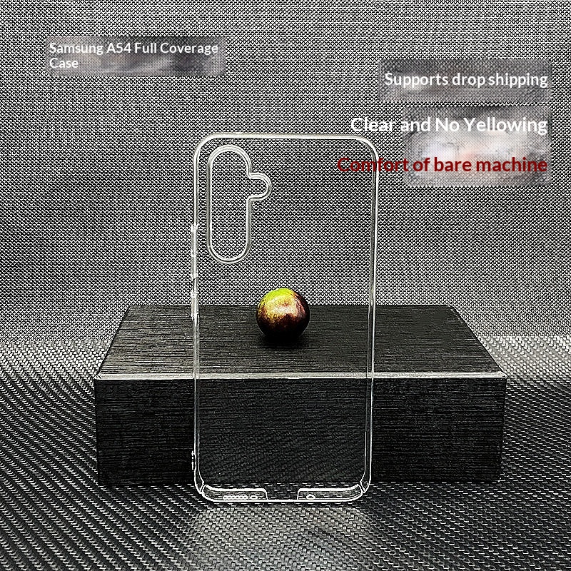 Compatible Samsung A57 Phone Full Coverage A37 Transparent Protective Cover A17 Hard Case Creative Anti-drop Oil Spray_voghion.com