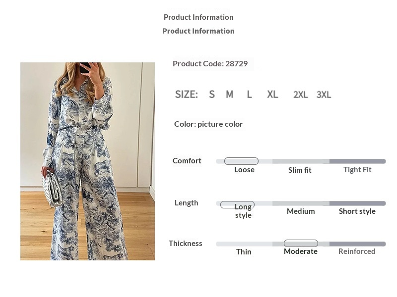 2026 Spring New Cross-Border European American Women's Loose-Fit Printed Long-Sleeve Shirt And Pants Casual Fashion Set_voghion.com