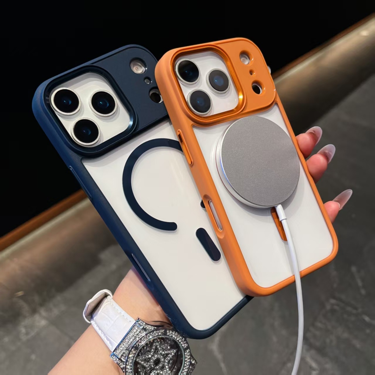 Capa magnética para iphone 17 pro e 17 pro max transparente_voghion.com