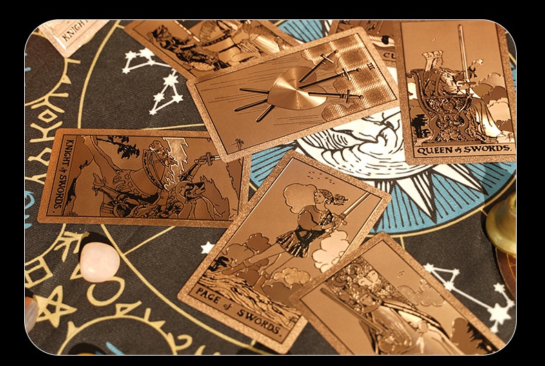 Rose Waite Tarot Deck With Gold Foil Complete Set For Beginners_voghion.com
