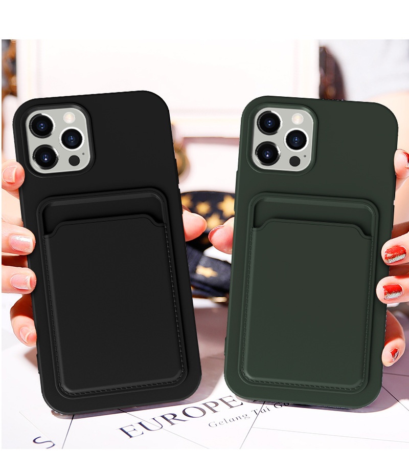 Iphone Case With Card Holder Liquid Silicone Full Coverage_voghion.com