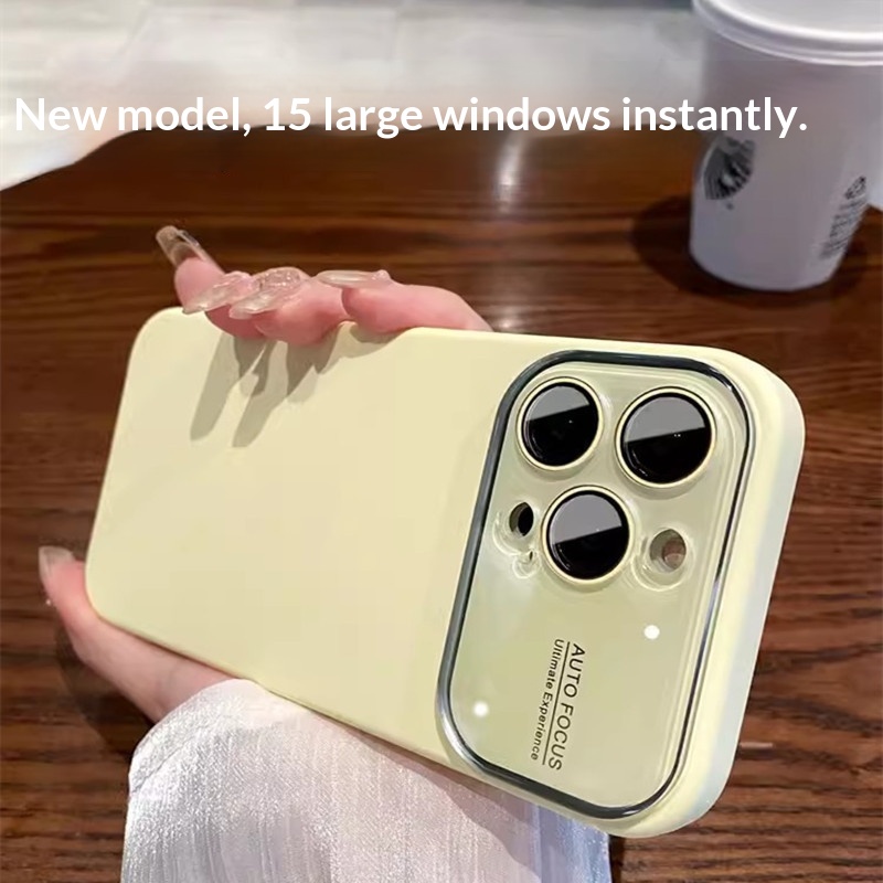Liquid Large Window Compatible 17 Pro Max Phone Case IPhone 16 With Lens Protector Silicone Protective Cover 15_voghion.com