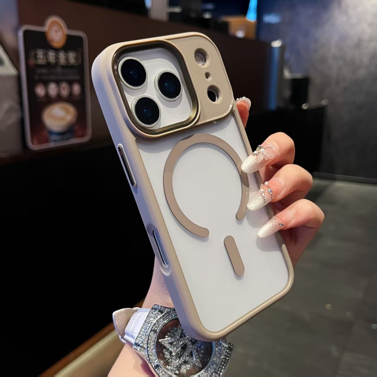 Capa magnética para iphone 17 pro e 17 pro max transparente_voghion.com