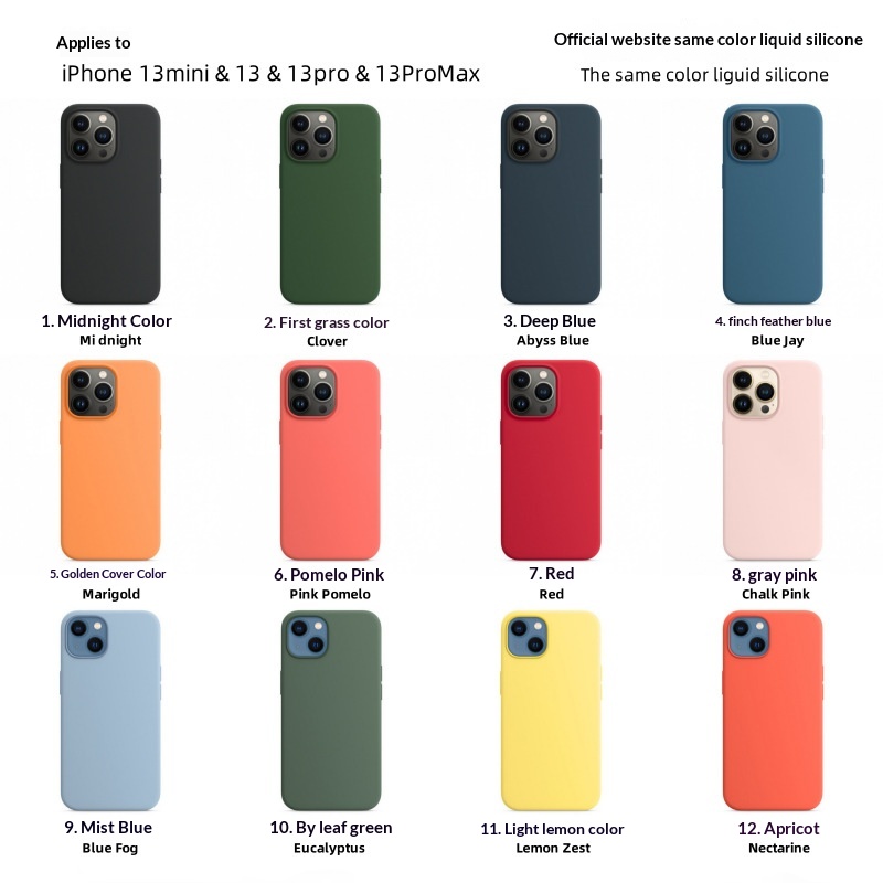 Compatible Liquid Animation Phone Pro Max Magnetic Silicone 13 Mini Protective Case_voghion.com