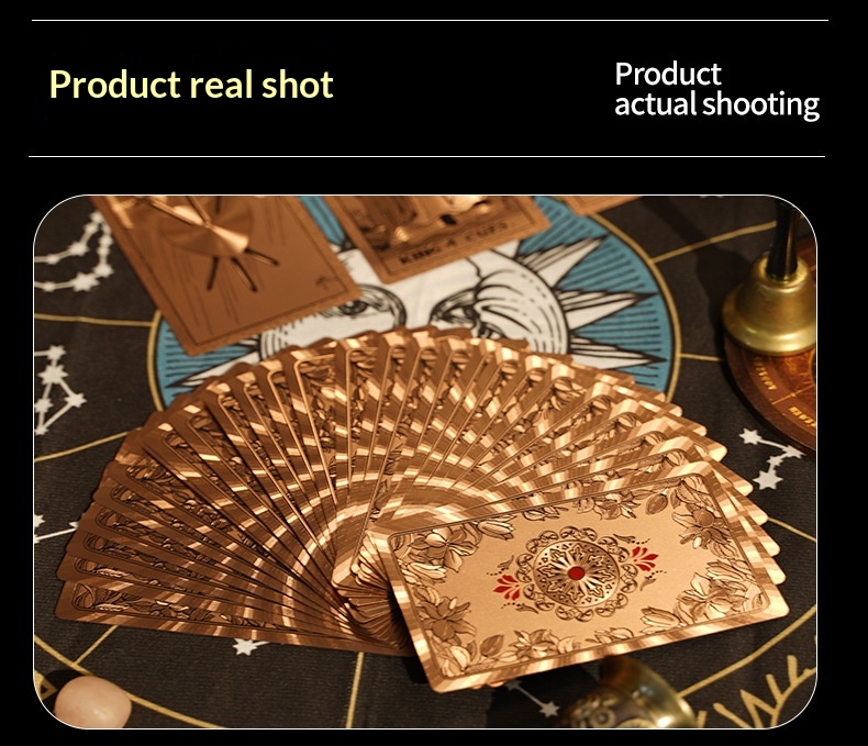 Rose Waite Tarot Deck With Gold Foil Complete Set For Beginners_voghion.com