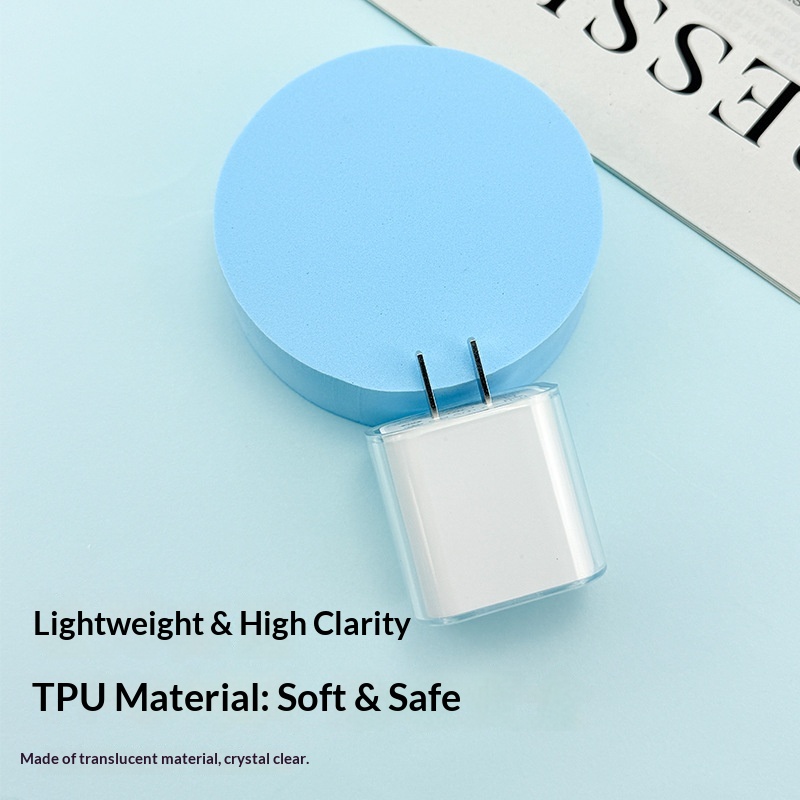 Charging Head Suitable For 18/20W Charger Cable Bite TPU Soft Shell Transparent Protective Cover_voghion.com