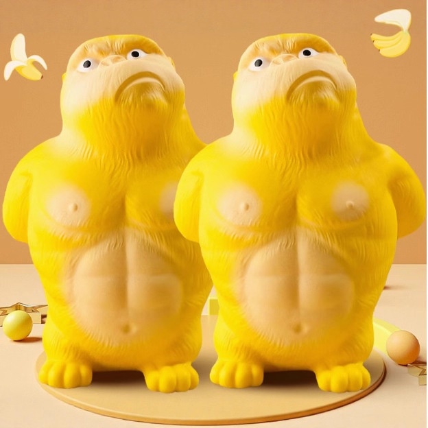 lil Globe Trotter Yellow Boss Gorilla PU Foam Internet Celebrity Hot Item Artifact Stress Relief Wholesale Squeeze Toy_voghion.com