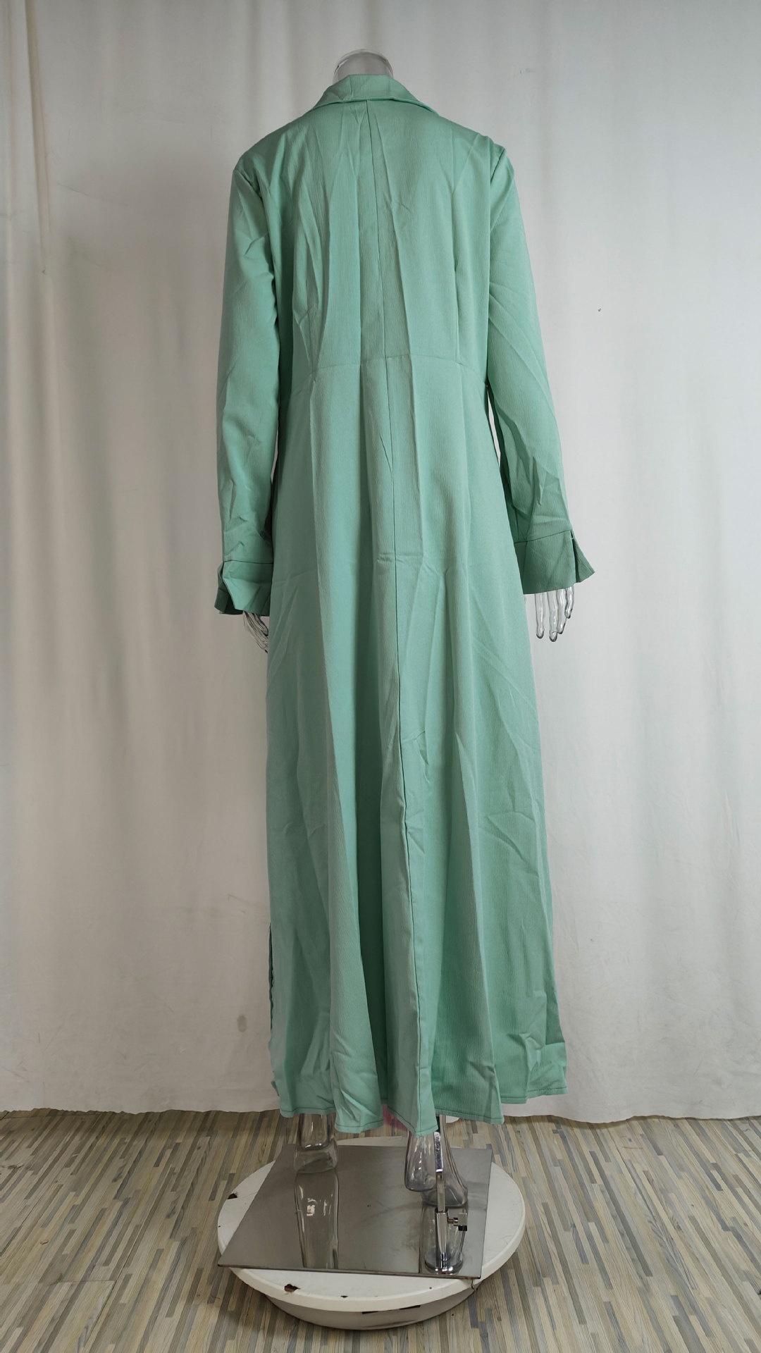Elegant Women's Dress With Collared Waist-cinching Design_voghion.com