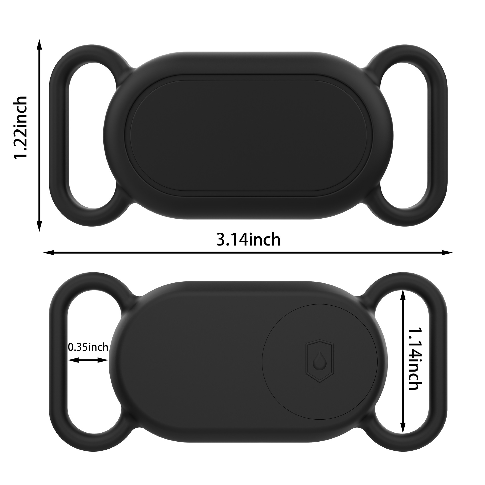 Custodia compatibile con Samsung SmartTag2, localizzatore GPS anti-smarrimento per collare per animali domestici, guscio protettivo in silicone a copertura totale._voghion.com