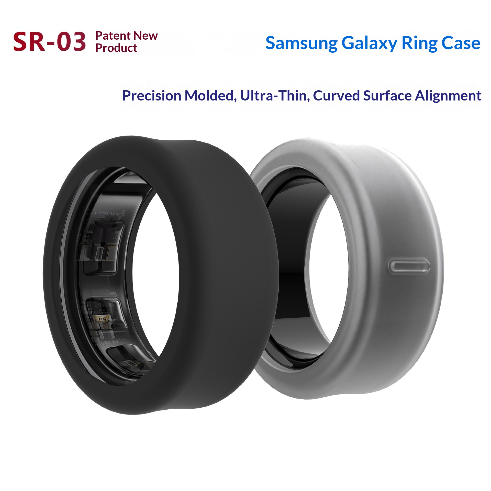 Samsung ile uyumlu, akıllı Galaxy yüzük şeklinde silikon koruyucu kılıf._voghion.com