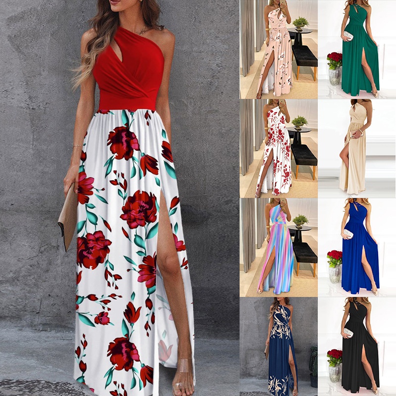Elegant plus size damklänning med bara axlar hög midja_voghion.com