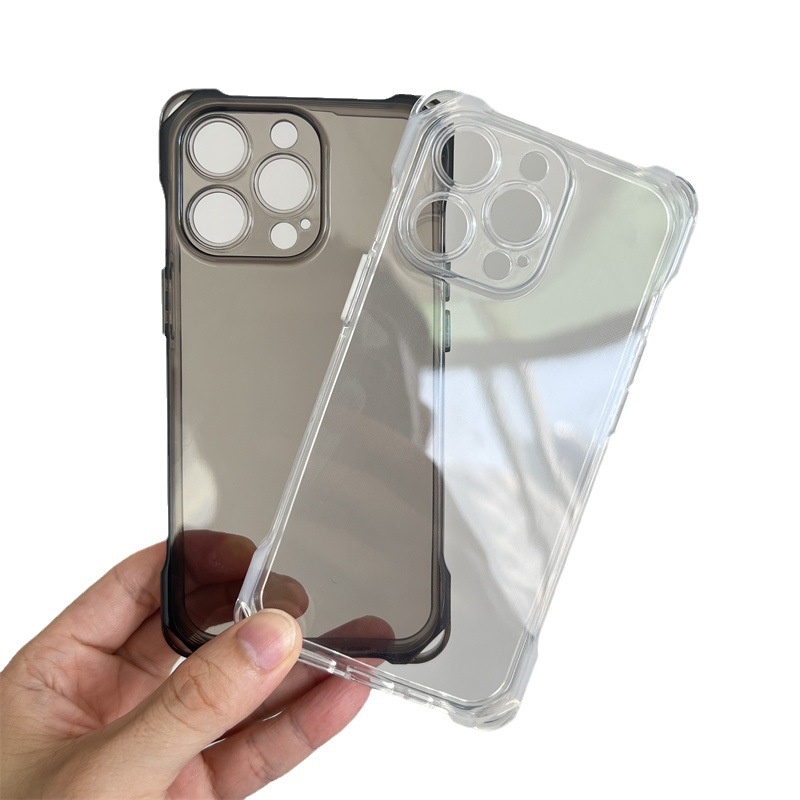 17 Large Four-Corner Cutout Case IPhone 16 Pro Max Compatible Solid Color Precision Hole Anti-Drop Phone Cover 15_voghion.com