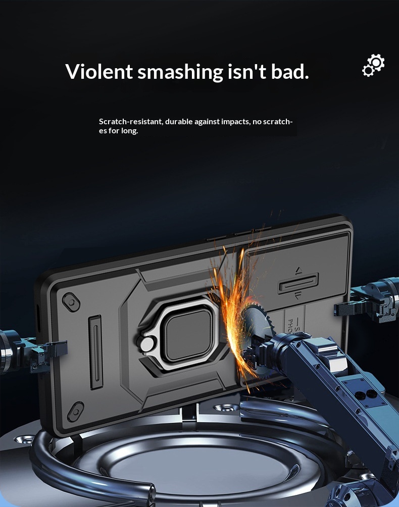 Mobile Phone Case For Vivo V60 Combat Bear With Sliding Stand_voghion.com