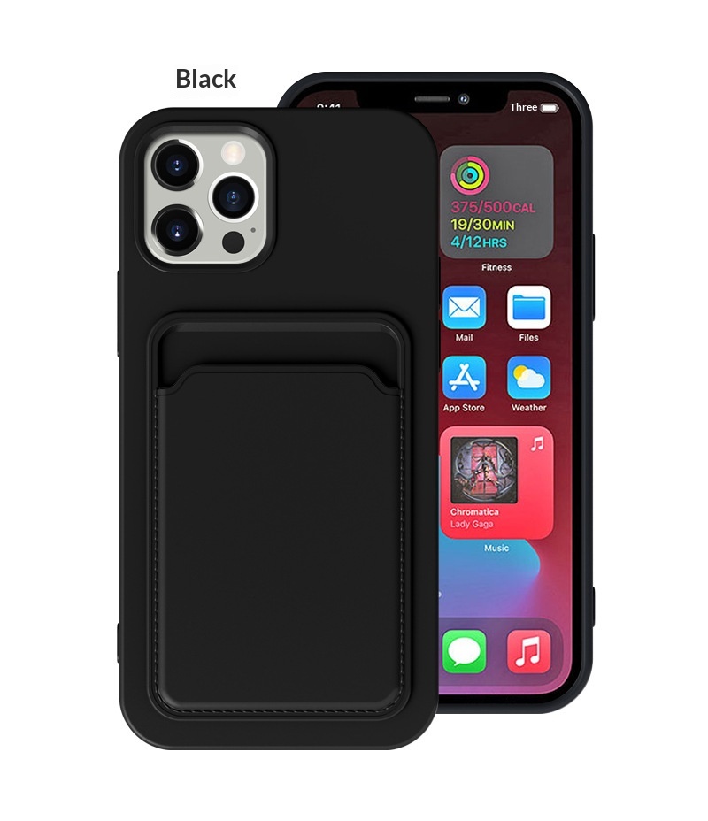 Iphone Case With Card Holder Liquid Silicone Full Coverage_voghion.com