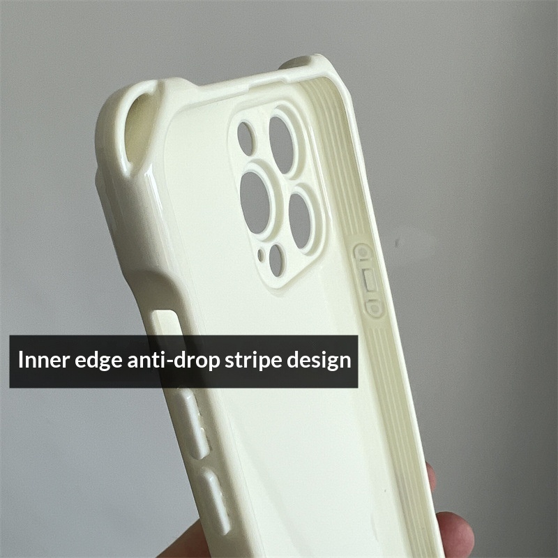 17 Large Four-Corner Cutout Case IPhone 16 Pro Max Compatible Solid Color Precision Hole Anti-Drop Phone Cover 15_voghion.com