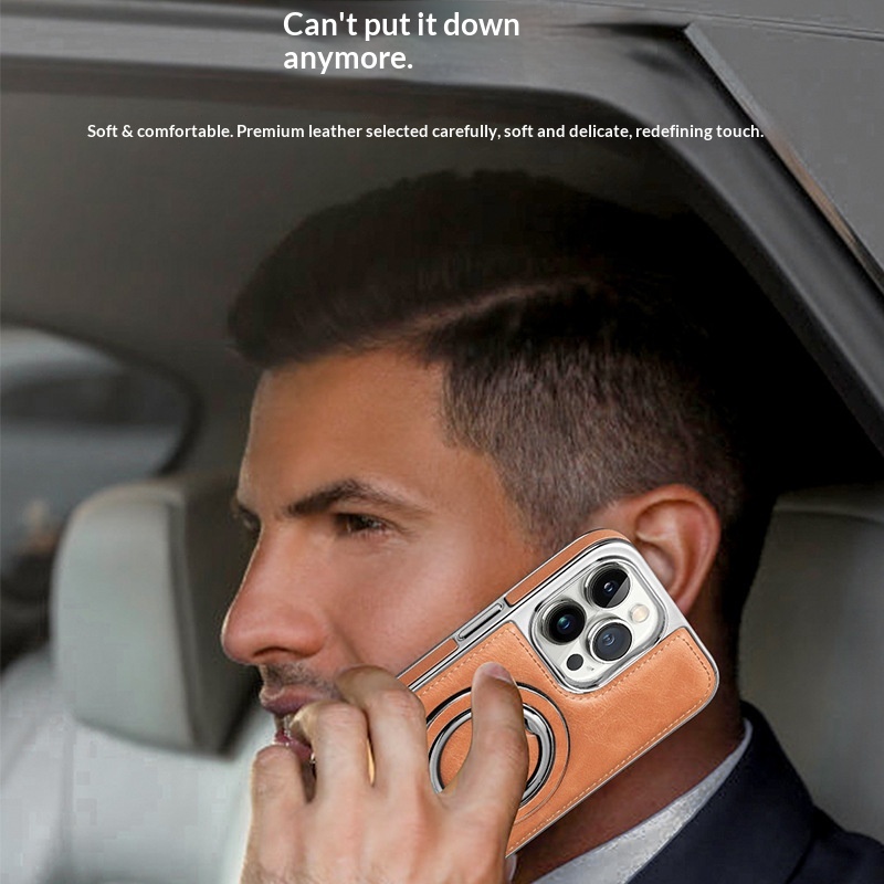 RMBMAX Compatible IPhone 17 Magnetic Phone Case 16 Pro Max Electroplated Stand Protective Cover_voghion.com