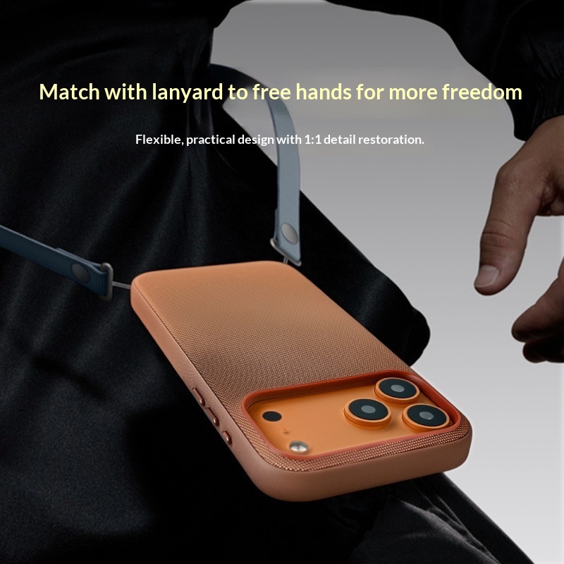 New Compatible With IPhone 17 Pro/Max Tech Fabric Phone Case Camera Control Magnetic Cloth Texture Style_voghion.com
