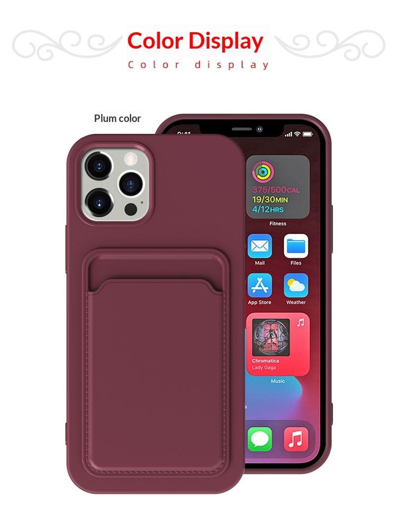 Iphone Case With Card Holder Liquid Silicone Full Coverage_voghion.com