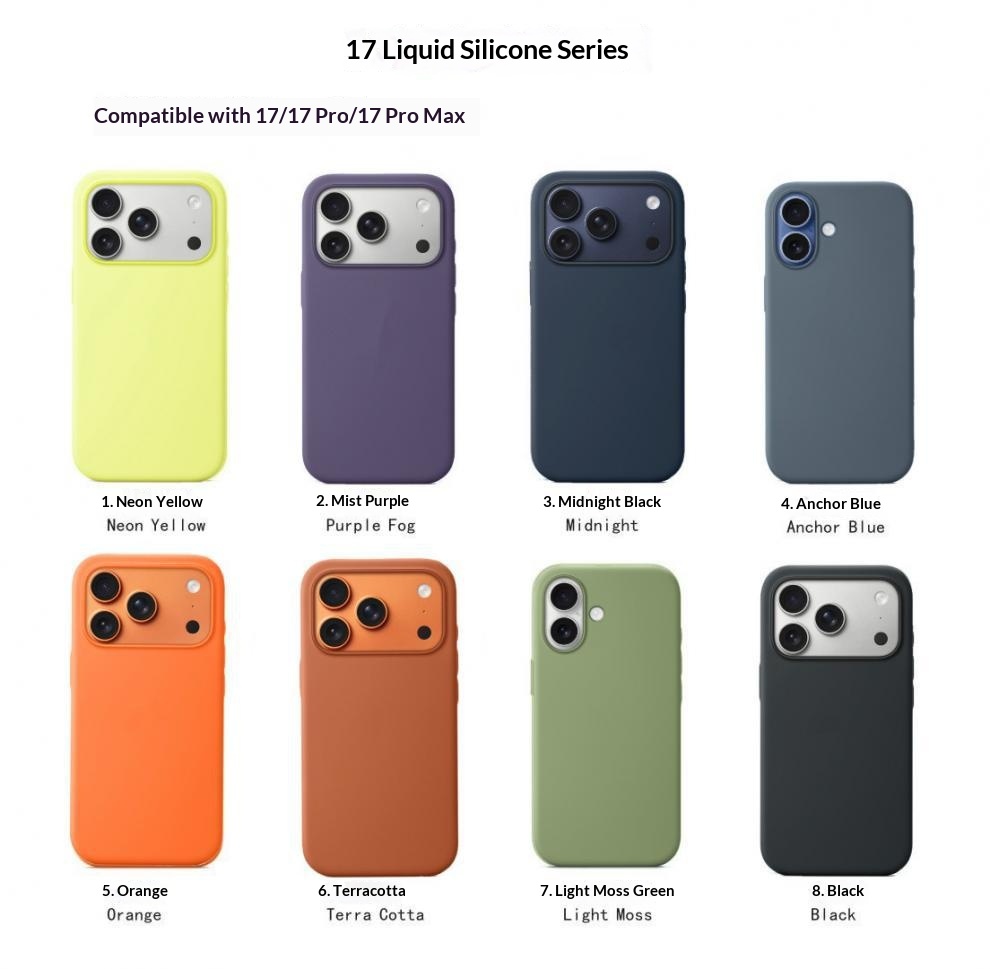 Custodia morbida in silicone liquido per iPhone Pro Max, antiurto, colore solido, adatta per iPhone Pro Max._voghion.com