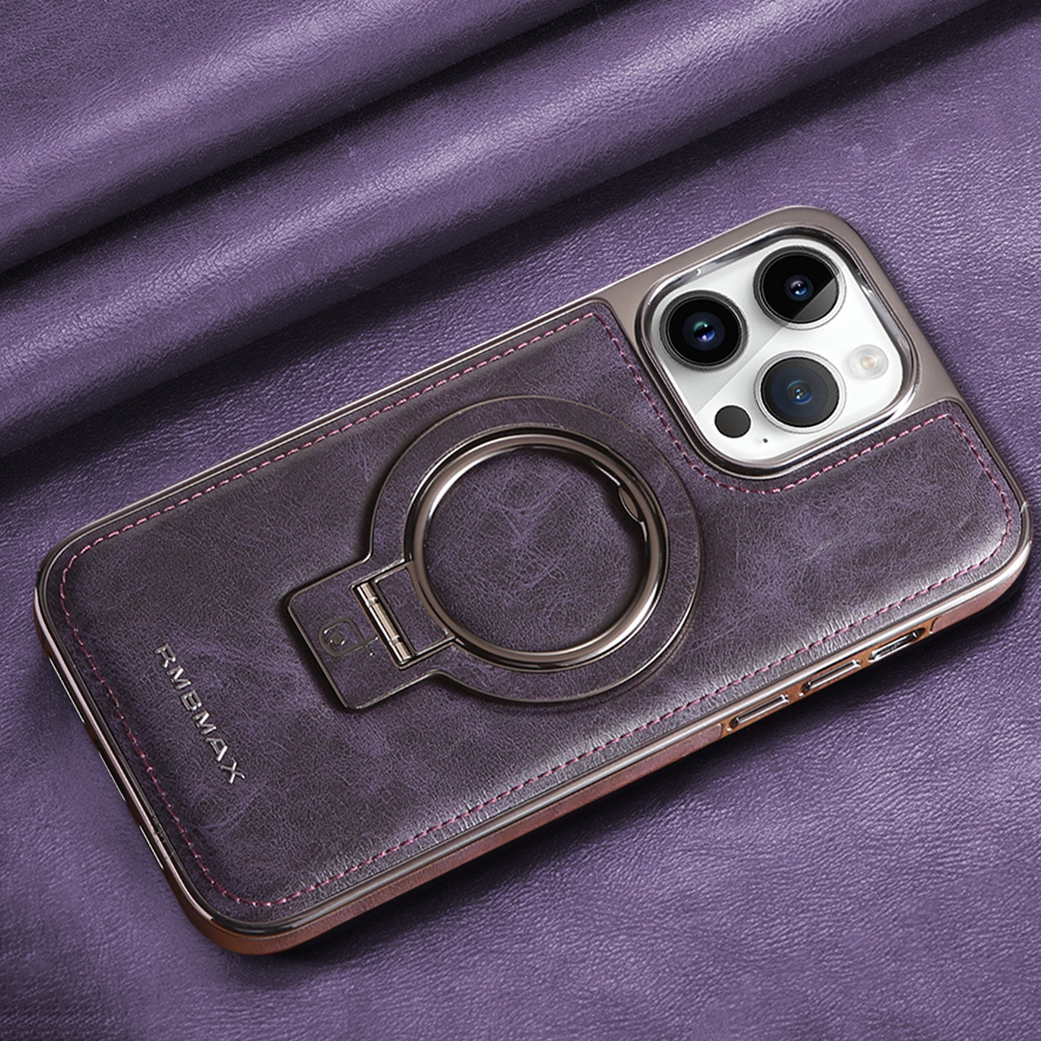 RMBMAX Kompatible magnetische Handyhülle für iPhone 17 und 16 Pro Max mit galvanisierter Standfunktion – Schutzhülle_voghion.com