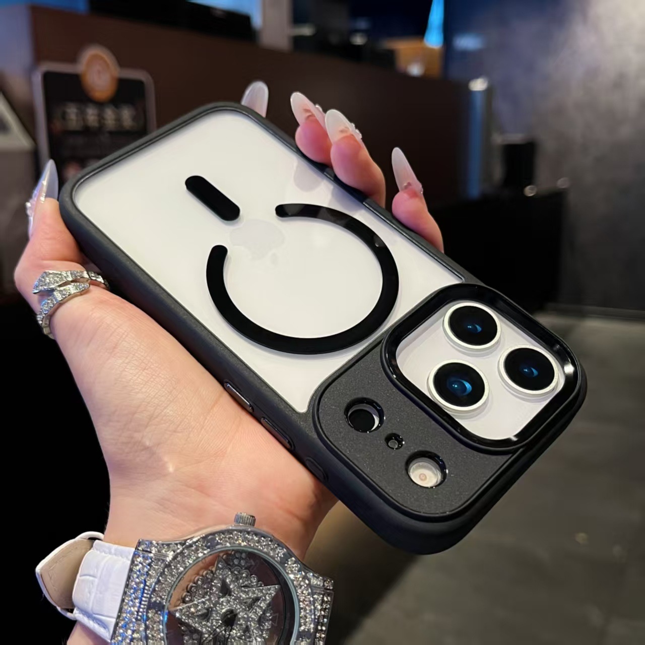 Capa magnética para iphone 17 pro e 17 pro max transparente_voghion.com