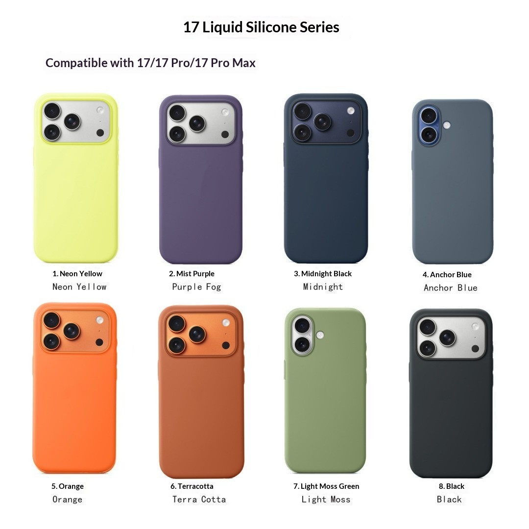 Custodia morbida in silicone liquido per iPhone Pro Max, antiurto, colore solido, adatta per iPhone Pro Max._voghion.com