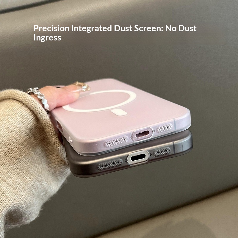 Passend für iPhone 16 Pro Max, neue ultradünne, matte, transparente magnetische Schutzhülle mit Magnetverschluss_voghion.com