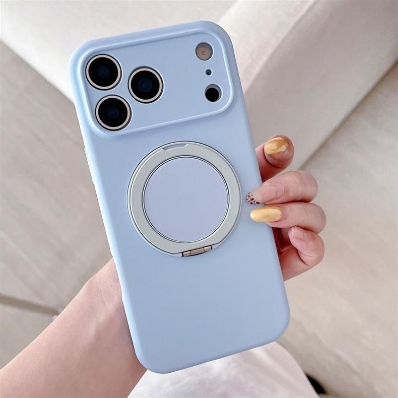 Neue drehbare Schutzhülle aus Flüssigsilikon für iPhone 16 und iPhone 17 mit magnetischen Tasten und vollständiger Abdeckung._voghion.com