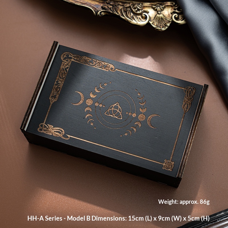 ToyPulse Black Push-Pull Gift Wooden Tarot Card Storage Box_voghion.com