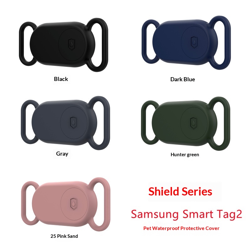 Custodia compatibile con Samsung SmartTag2, localizzatore GPS anti-smarrimento per collare per animali domestici, guscio protettivo in silicone a copertura totale._voghion.com