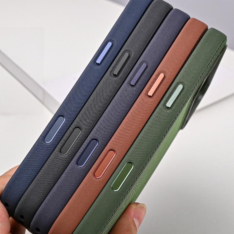 New Compatible With IPhone 17 Pro/Max Tech Fabric Phone Case Camera Control Magnetic Cloth Texture Style_voghion.com