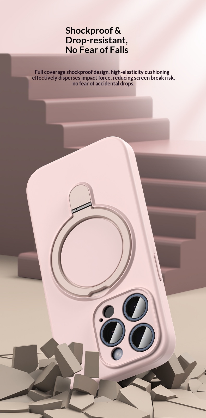 Suitable For IPhone 17 Liquid Silicone Magnetic Stand 16 Pro Max Precision Hole Full Coverage Protective Case_voghion.com