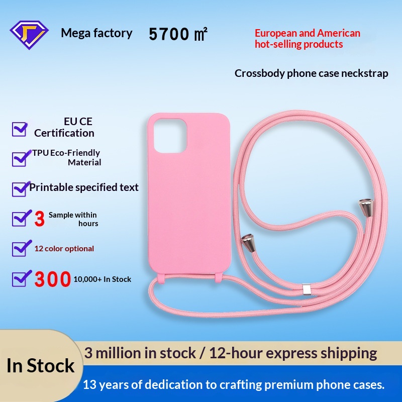Neck Compatible IPhone 13 15 16 Phone Case With Lanyard Crossbody Strap_voghion.com