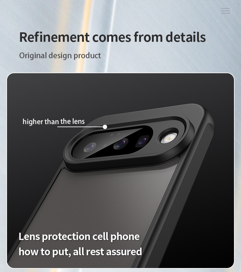 Capa protetora mate para google pixel 10 pro e 10a xl_voghion.com