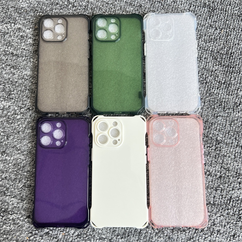 17 Large Four-Corner Cutout Case IPhone 16 Pro Max Compatible Solid Color Precision Hole Anti-Drop Phone Cover 15_voghion.com