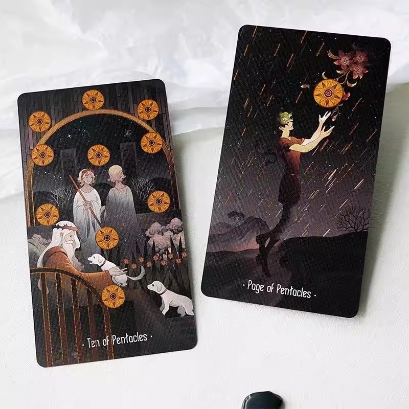 Jogo de cartas tarot globe trotter starry night clássico 78_voghion.com